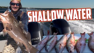 Catching mutton snapper in shallow water  Key Largo Patch Reef Fishing  Catch Clean amp Cook [upl. by Olmsted]