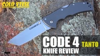 Cold Steel Code 4 Tanto Folding Knife Review  OsoGrandeKnives [upl. by Ojytteb]