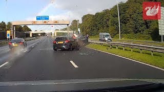 Dramatic dash cam footage shows moment of M62 crash [upl. by Winsor]