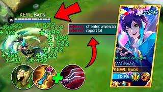 WANWAN BEST LIFESTEAL BUILD HACK IS INSANE🔥  pls try   MLBB [upl. by Anayi]