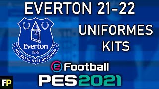 PES 2021  Uniformeskits Everton 2122 Xbox [upl. by Ettenawtna]