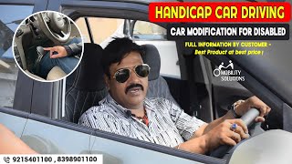 Handicap Car Modification with Govt Approved Hand Control Kit for Disabled  PWD driving first time [upl. by Knox135]