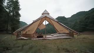 TENDA NATUREHIKE BRIGHTEN 20 NH20ZP012 COTTON PYRAMID SERIES TENT TENDA GLAMPING PIKNIK BERKEMAH [upl. by Aridni]