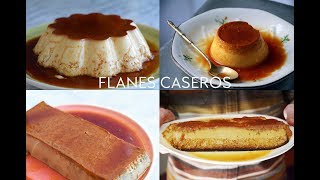 4 RECETAS DE FLAN FÁCIL Y DELICIOSO [upl. by Adnam640]