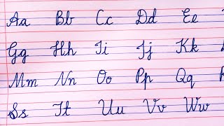 Cursive capital and small letters Cursive abcd Cursive writing in English Cursive writing for kids [upl. by Augustus]