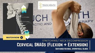 Cervical SNAGs Sustained Natural Apophyseal Glides Self Neck DecompressionMobilisation with Towel [upl. by Pincas]