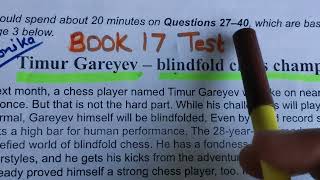 IELTS READING Test Practice Timur Gareyev Blindfold Chess Champion reading answers IELTS9 [upl. by Nariko]