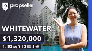 Modern 3BR Corner Unit with Pool Views in Pasir Ris  Propseller Property Tours [upl. by Euqirne]