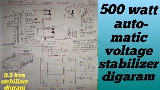 Stebilizer  stebilizer diagram  steplizer Stabilizer 05kva Automatic Voltage Stabilizer Diagaram [upl. by Sakram]