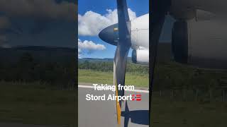 Taking off from Stord Airport in DAT ATR 42500 [upl. by Raymund60]