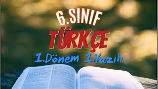 6Sınıf TÜRKÇE 1 Dönem 1 Yazılı Soruları ve Çözümü [upl. by Regine851]