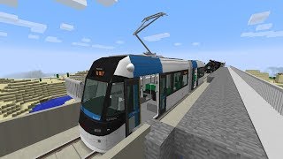 Minecraft Realistic Tram  Real Train Mod [upl. by Gabriello]