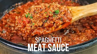 The Ultimate Spaghetti Meat Sauce Recipe [upl. by Anaujd]