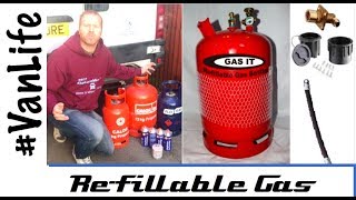 Paying too much for bottled LPG gas  refillable bottle cheaper and easier  Camper van conversion [upl. by Ttnerb]