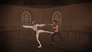 IMVU  Ballet Nocturne No2  couple dance 3d animation [upl. by Yennep]