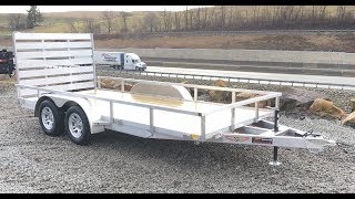 HampH TRSA Railside Aluminum Landscape Utility Trailer 7x16 7000 GVW [upl. by Wexler]