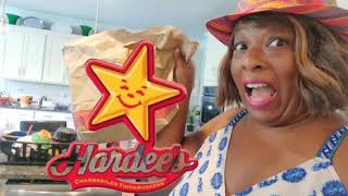 HARDEES NEW HAND BREADED CHICKEN SANDWICH  REVIEW amp TASTE TEST CARTERS EAT [upl. by Laekcim]