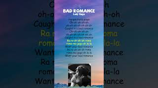 Lady Gaga  Bad Romance Lyrics shorts [upl. by Kazimir]