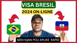 Men kijan Pou Mande Visa Bresil 2024 Rapid [upl. by Chrystal]