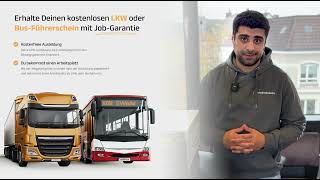 Kostenloser LKW oder Busführerschein mit Arbeitsplatz  Hamburg  Wedel  Bremen  Neumünster [upl. by Lleryt]