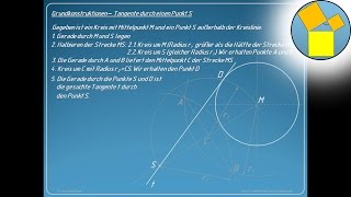 Grundkonstruktionen  Tangente durch einen Punkt  Teil 2  Rueff [upl. by Fishman]