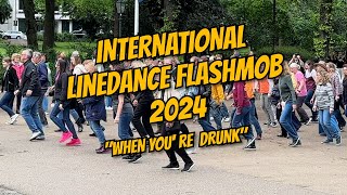 International Linedance Flashmob 2024  Düsseldorf  Germany quotWhen Youre Drunkquot [upl. by Seagraves]