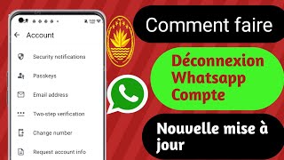 Comment se déconnecter du compte WhatsApp [upl. by Liederman]