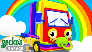 Rainbow Fire Truck Song  Baby Truck  Geckos Garage  Kids Songs [upl. by Hniv]