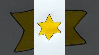 Star Drawing with Color Pencil  How to Draw a Star for Kids  shorts star drawing art stars [upl. by Drehcir]