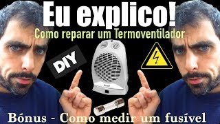 Como reparar um Termoventilador LowCost TUTORIAL DIY Kunft [upl. by Ahsinac]