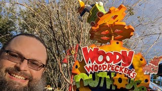 Woody Woodpeckers Nuthouse Coaster  Walkthrough  January 8 2023  Universal Studios Florida [upl. by Ellesij710]