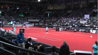 Show match Sabine Lisicki Henri Leconte 24  Porsche Tennis Grand Prix 2011 [upl. by Nelia166]