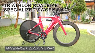 Review Sepeda Balap Triathlon  Time Trial Specialized Shiv Indonesia Super Ringan dan Kenceng [upl. by Jahdol470]