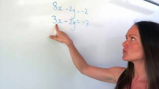 The Maths Prof Solve Simultaneous Equations part 1 by elimination [upl. by Browne]