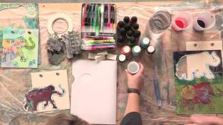 Preview  Acrylic Painting Workshop Raw Canvas Staining with Nathalie Kalbach [upl. by Kaye]