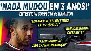 Em entrevista completa Hamilton externa toda sua opinião radical sobre a Mercedes❗ [upl. by Yengac]