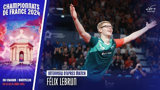 INTERVIEW  Félix Lebrun finaliste simples messieurs [upl. by Artemisa990]