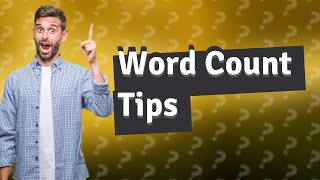 How do I add word count to each page [upl. by Gardel]