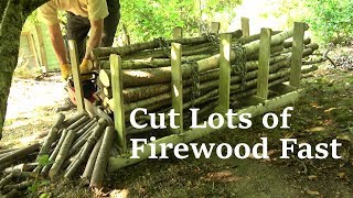 Easy Kindling amp Small Firewood Cutting Rack [upl. by Illil]