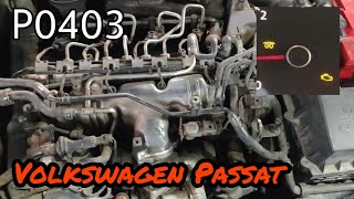 P0403  Volkswagen Passat  20 CR TDI  EGR malfunction  Poor acceleration [upl. by Rosina199]