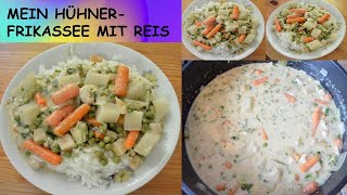 Hühner Frikassee mit Reis selber machen  Hühner Frikassee Rezept [upl. by Ynoep]