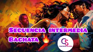 Secuencia Bachata Intermedia 🔥 Aprende pasos de bachata sensual 💃🕺  Aprende a bailar desde 0 [upl. by Dosi124]