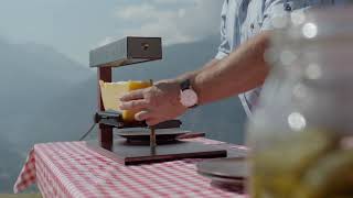 Scraping the Raclette cheese like a pro  How to Raclette Chapter 5 [upl. by Ziul]