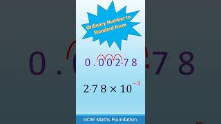 GCSE Foundation Standard form keyformula shorts [upl. by Maiga]