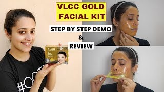 VLCC Gold Facial Kit STEP BY STEP DEMO amp REVIEW  घर पे Gold फेशियल  Just another girl [upl. by Chemash258]