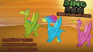 Dino Dan Treks Adventure darwinopterus phosphatodraco and tupandactylus screen time [upl. by Blasien8]