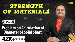 Problem on Calculation of Diameter of Solid Shaft  Torsion  Strength of Materials [upl. by Salaidh]