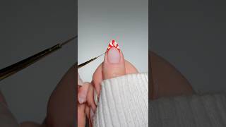 Christmas asmr nail tutorial ♥️🎀 christmas nailart shorts asmr [upl. by Hallock144]