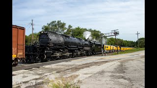 UP Big Boy 4014 shoves stalled Manifest over Blair Hill 6292023 [upl. by Geilich]