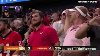 AimHigh Reacts to 1 Georgia SMASHING 14 Clemson Full Gamehighlights [upl. by Anaeel209]